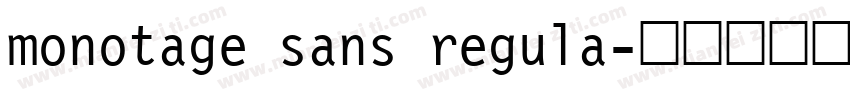 monotage sans regula字体转换
